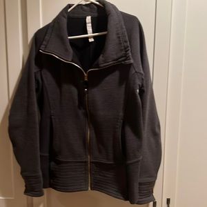Lululemon dark gray zippered sweatshirt.
